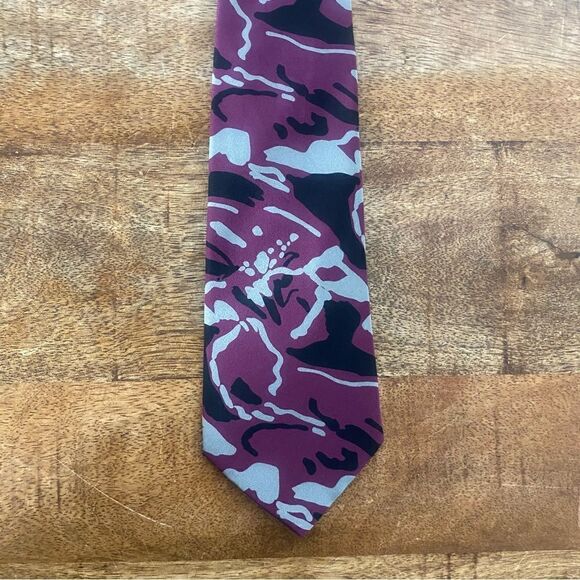 Vintage Kriziauomo Krizia camo style silk neck tie - Picture 3 of 4